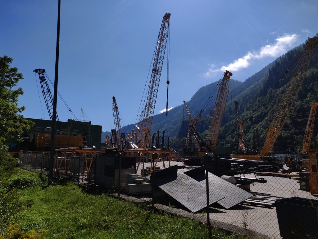 Liebherr crane fabrication yard