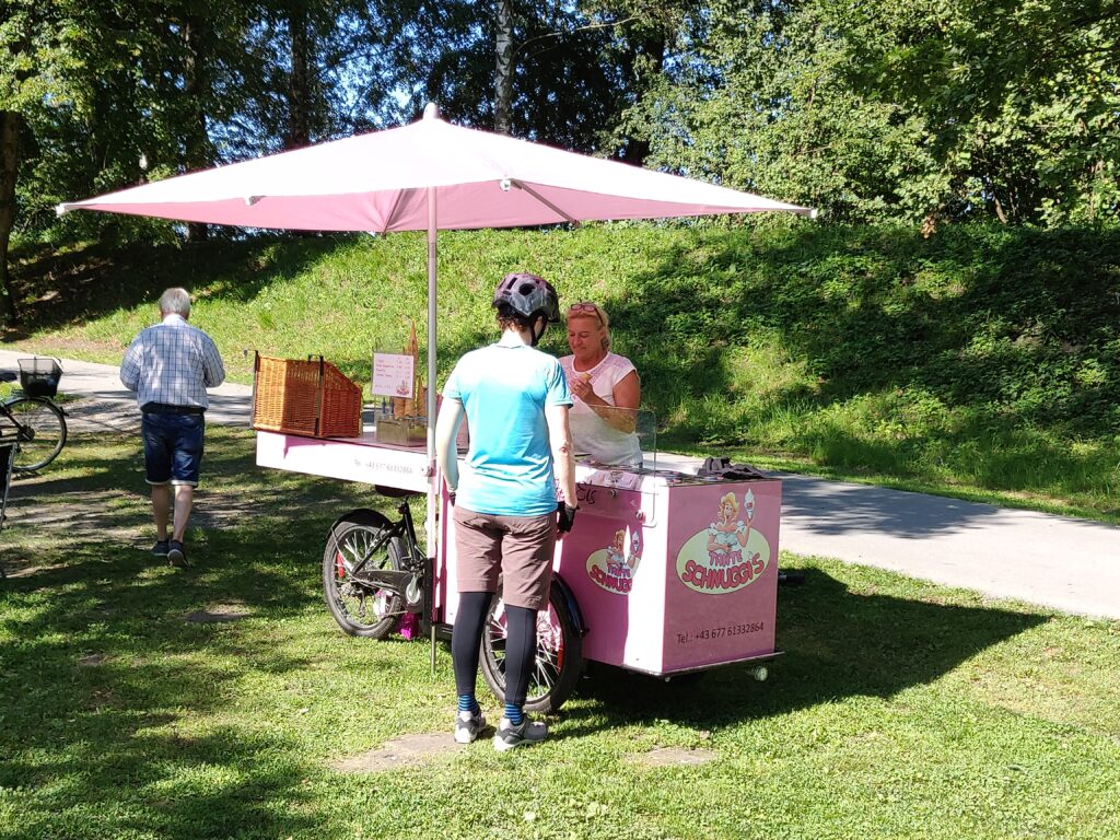 Ice cream trike at Lustenauer Liegewiese